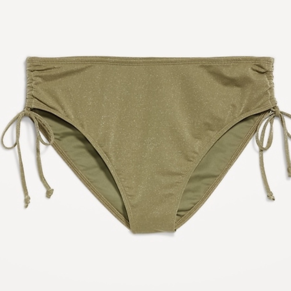 Mid-rise Side-tie Shine Bikini Bottoms